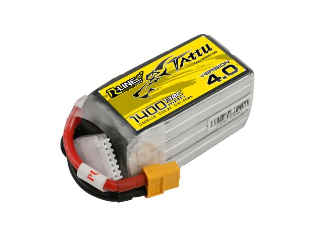 Tattu 1400mAh 6S 130C 22.2V LiPo Batarya | XT60 Konnektör | R-Line 4.0