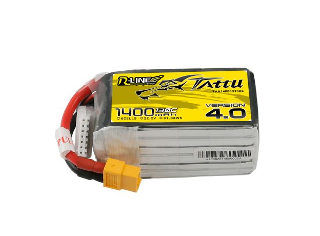 Tattu 1400mAh 6S 130C 22.2V LiPo Batarya | XT60 Konnektör | R-Line 4.0