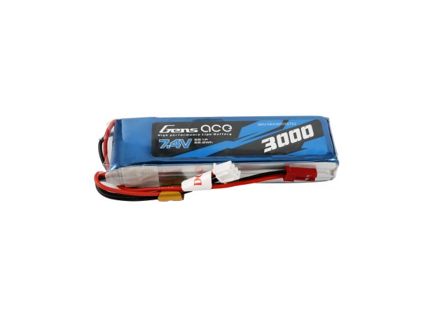 Gens ace 3000mAh 2S 7.4V LiPo Batarya | JST Konnektör | TX&RX