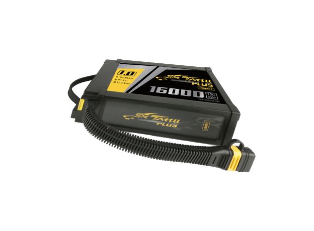 Tattu 16000mAh 12S 15C 44.4V Smart LiPo Batarya | AS150U Konnektör | Tattu Plus 1.0 (Compact Version)