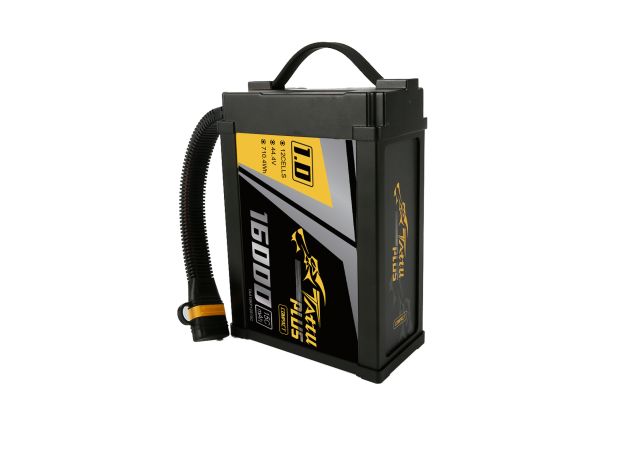 Tattu 16000mAh 12S 15C 44.4V Smart LiPo Batarya | AS150U Konnektör | Tattu Plus 1.0 (Compact Version)
