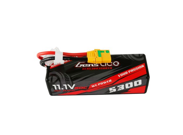 Gens ace 5300mAh 3S 60C 11.1V LiPo Batarya | Sert Kasalı | XT90 Konnektör | Car Classic (Non-G-Tech)