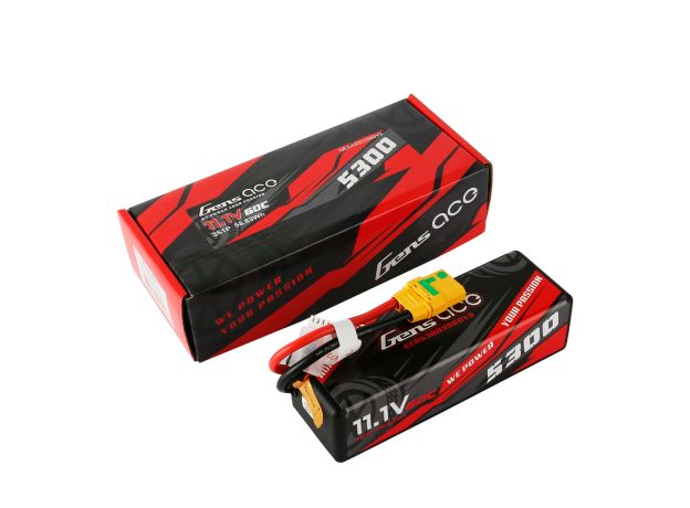 Gens ace 5300mAh 3S 60C 11.1V LiPo Batarya | Sert Kasalı | XT90 Konnektör | Car Classic (Non-G-Tech)