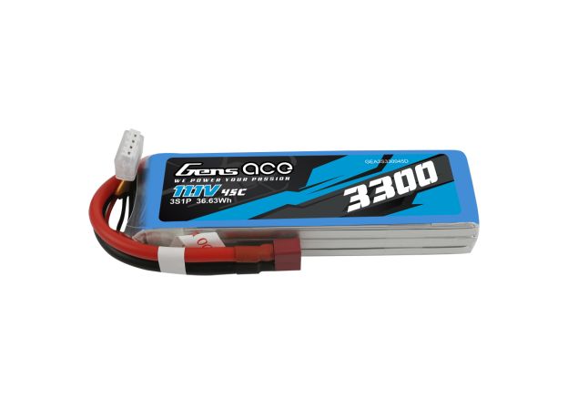Gens ace 3300mAh 3S 45C 11.1V LiPo Batarya | Deans Konnektör | Air Classic (Non-G-Tech)