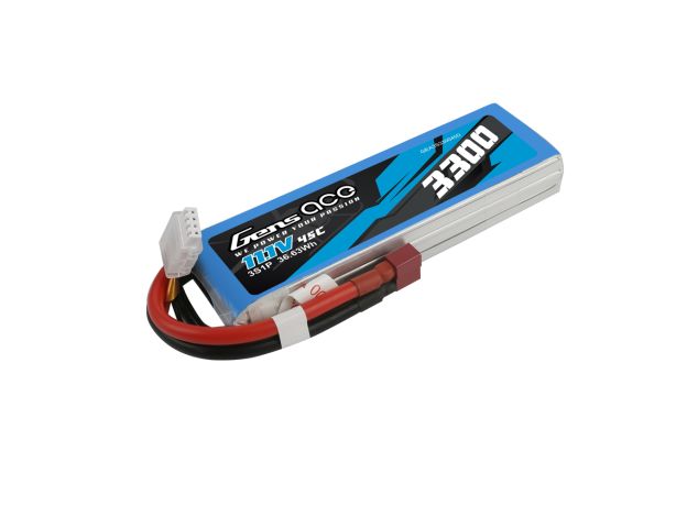 Gens ace 3300mAh 3S 45C 11.1V LiPo Batarya | Deans Konnektör | Air Classic (Non-G-Tech)
