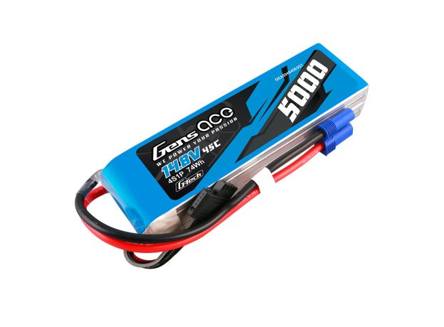 Gens ace 5000mAh 4S 45C 14.8V LiPo Batarya | EC5 Konnektör | Air Classic