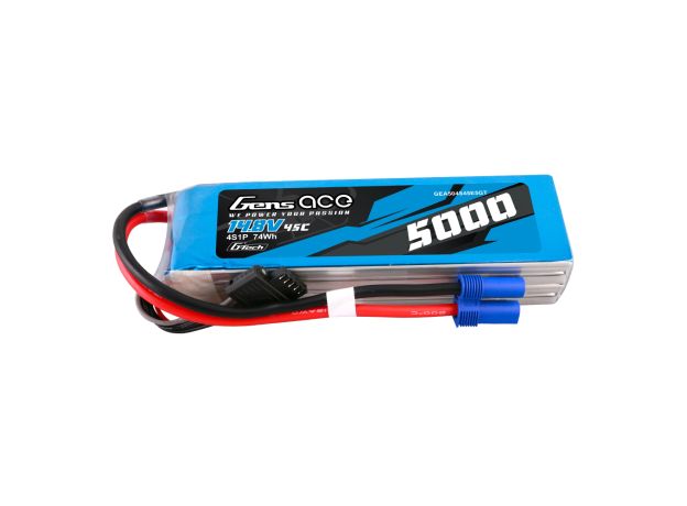 Gens ace 5000mAh 4S 45C 14.8V LiPo Batarya | EC5 Konnektör | Air Classic