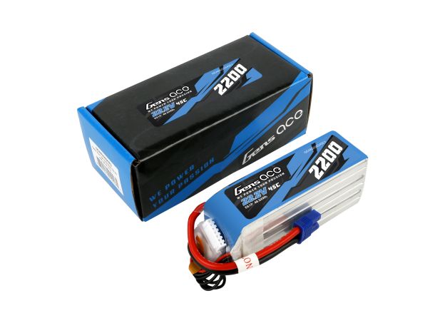 Gens ace 2200mAh 6S 45C 22.2V LiPo Batarya | EC3 Konnektör | Air Classic (Non-G-Tech)