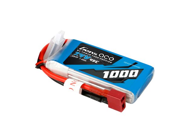 Gens ace 1000mAh 2S 45C 7.4V LiPo Batarya | Deans Konnektör | Air Classic (Non-G-Tech)