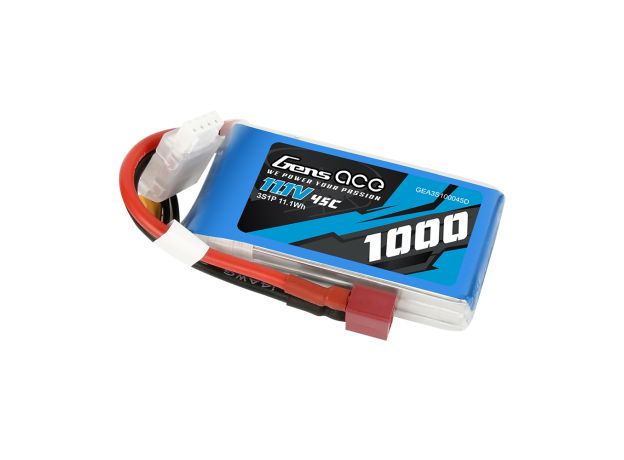 Gens ace 1000mAh 3S 45C 11.1V LiPo Batarya | Deans Konnektör | Air Classic (Non-G-Tech)