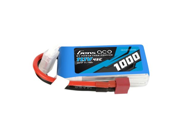 Gens ace 1000mAh 3S 45C 11.1V LiPo Batarya | Deans Konnektör | Air Classic (Non-G-Tech)