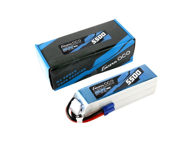 Gens ace 5500mAh 6S 60C 22.2V LiPo Batarya | EC5 Konnektör | Air Classic (Non-G-Tech)
