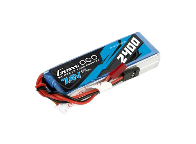 Gens ace 2400mAh 2S 7.4V LiPo Batarya | JST-SYP Konnektör | TX&RX