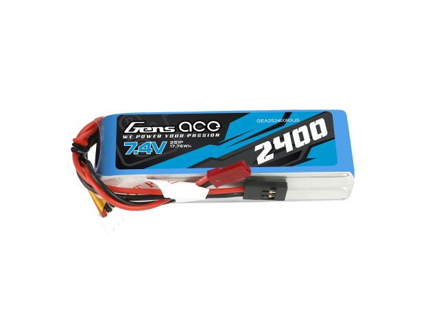 Gens ace 2400mAh 2S 7.4V LiPo Batarya | JST-SYP Konnektör | TX&RX