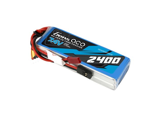 Gens ace 2400mAh 2S 7.4V LiPo Batarya | JST-SYP Konnektör | TX&RX