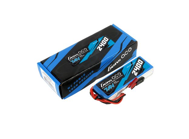 Gens ace 2400mAh 2S 7.4V LiPo Batarya | JST-SYP Konnektör | TX&RX