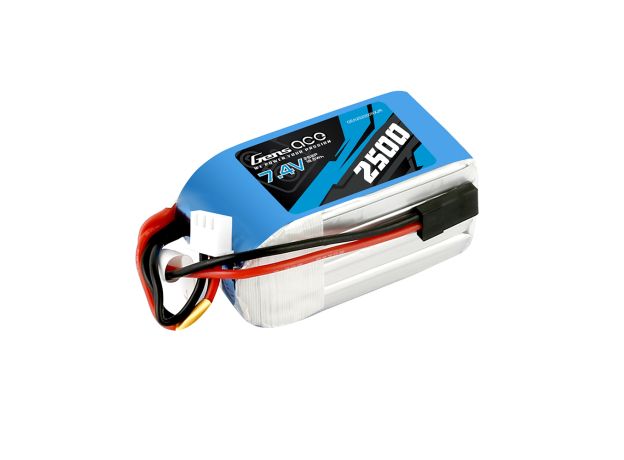 Gens ace 2500mAh 2S 7.4V Hump LiPo Batarya | JR-3P Konnektör | TX&RX