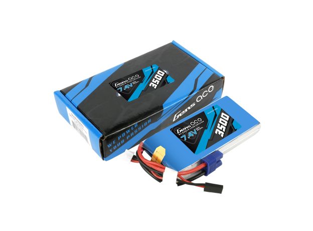 Gens ace 3500mAh 2S 7.4V LiPo Batarya | EC3 / JR Konnektör | TX&RX