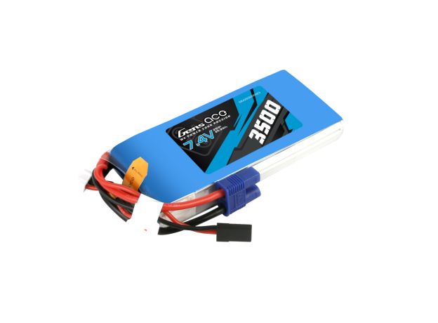 Gens ace 3500mAh 2S 7.4V LiPo Batarya | EC3 / JR Konnektör | TX&RX