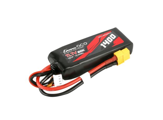 Gens ace 1400mAh 3S 60C 11.1V LiPo Batarya | XT60 Konnektör | Car Classic (Non-G-Tech)
