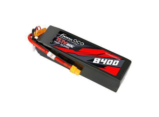 Gens ace 8400mAh 3S 60C 11.1V LiPo Batarya | XT60 Konnektör | Car Classic (Non-G-Tech)