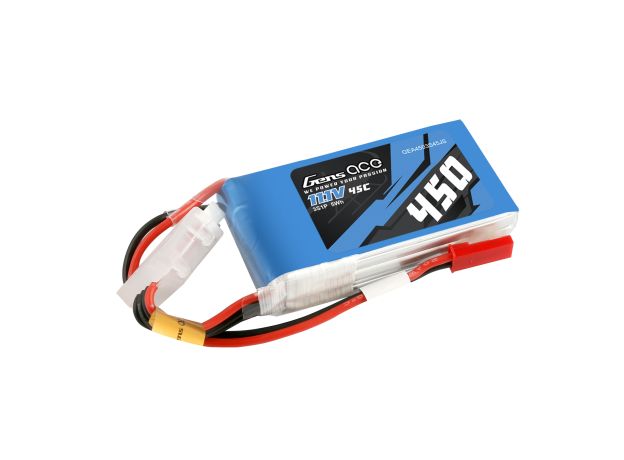 Gens ace 450mAh 3S 45C 11.1V LiPo Batarya | JST-SYP Konnektör | Air Classic (Non-G-Tech)