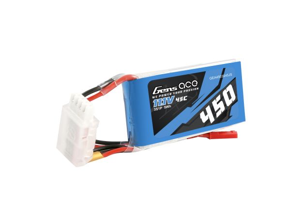Gens ace 450mAh 3S 45C 11.1V LiPo Batarya | JST-SYP Konnektör | Air Classic (Non-G-Tech)