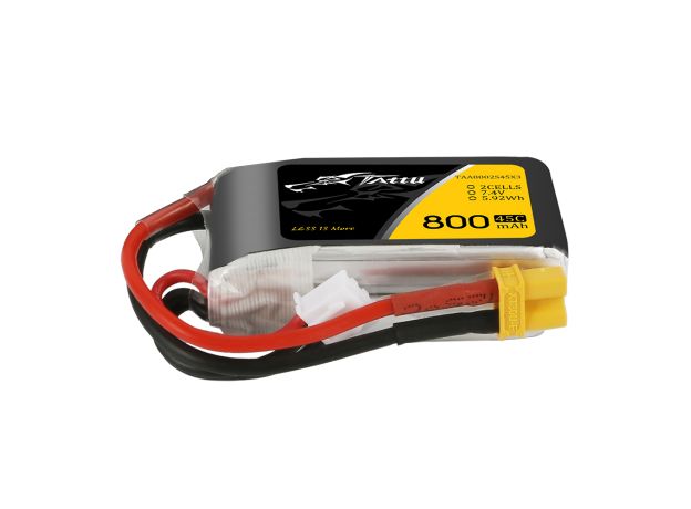 Tattu 800mAh 2S 45C 7.4V LiPo Batarya | XT30 Konnektör | FPV Classic