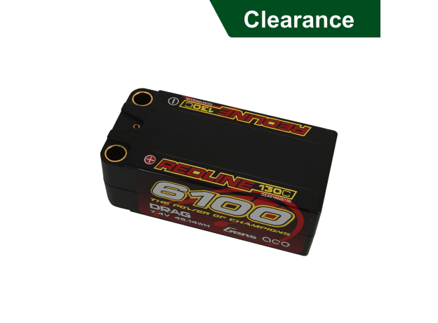 Gens ace 6100mAh 2S 130C 7.4V Shorty LiPo Batarya | 8.0mm bullet | Kırmızıline 1.0