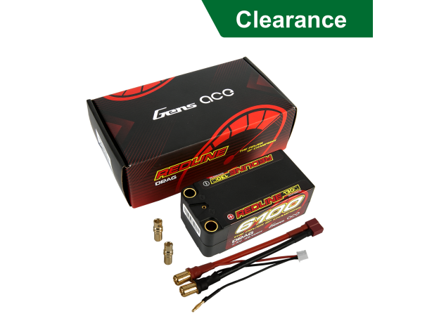 Gens ace 6100mAh 2S 130C 7.4V Shorty LiPo Batarya | 8.0mm bullet | Kırmızıline 1.0