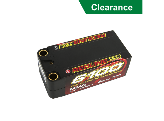 Gens ace 6100mAh 2S 130C 7.4V Shorty LiPo Batarya | 8.0mm bullet | Kırmızıline 1.0