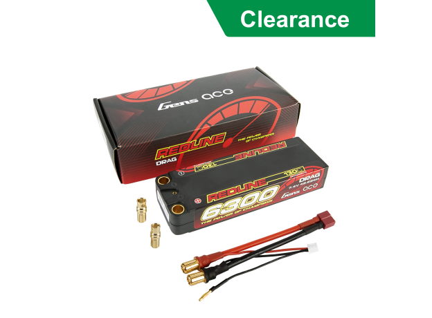 Gens ace 6300mAh 2S 130C 7.4V LiPo Batarya | 8.0mm bullet | Kırmızıline 1.0