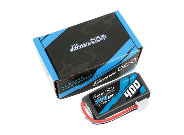 Gens ace 400mAh 2S 60C 7.4V LiPo Batarya | JST-XHR Konnektör | Air Classic (Non-G-Tech)