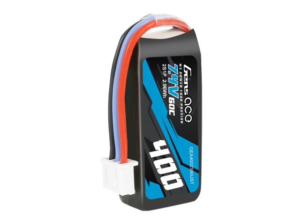 Gens ace 400mAh 2S 60C 7.4V LiPo Batarya | JST-XHR Konnektör | Air Classic (Non-G-Tech)