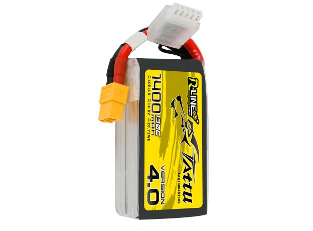 Tattu 1400mAh 4S 130C 14.8V LiPo Batarya | XT60 Konnektör | R-Line 4.0