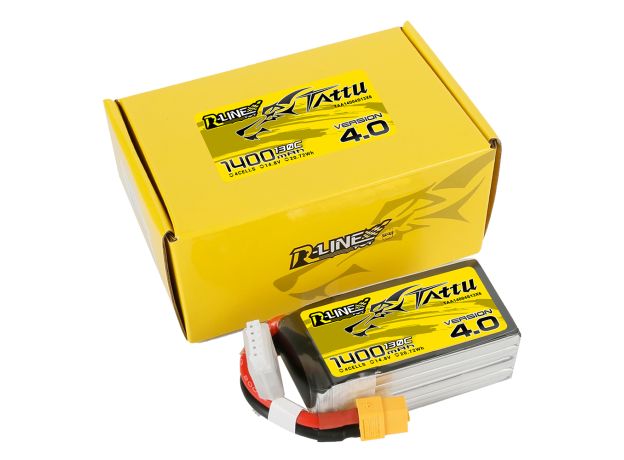 Tattu 1400mAh 4S 130C 14.8V LiPo Batarya | XT60 Konnektör | R-Line 4.0