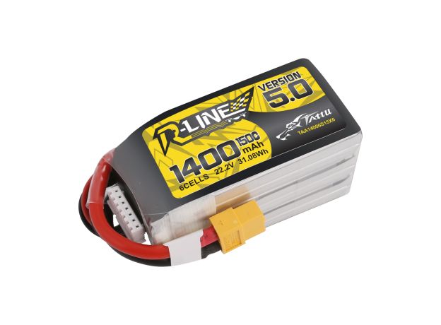 Tattu 1400mAh 6S 150C 22.2V LiPo Batarya | XT60 Konnektör | R-Line 5.0