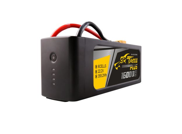 Tattu 16000mAh 6S 15C 22.2V Smart LiPo Batarya | XT90-S Konnektör | Tattu Plus