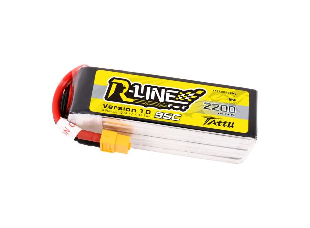 Tattu 2200mAh 5S 95C 18.5V LiPo Batarya | XT60 Konnektör | R-Line 1.0