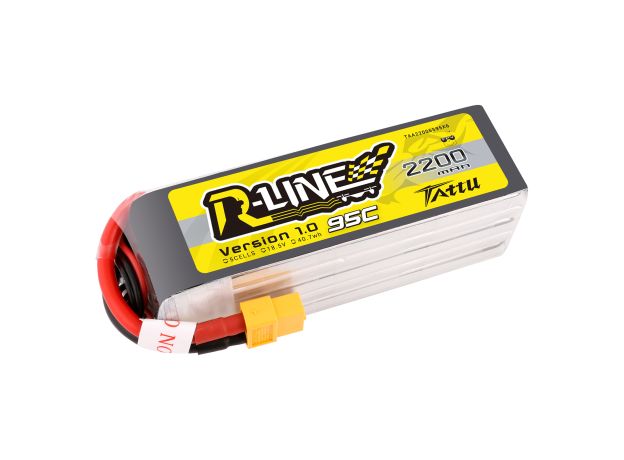 Tattu 2200mAh 5S 95C 18.5V LiPo Batarya | XT60 Konnektör | R-Line 1.0