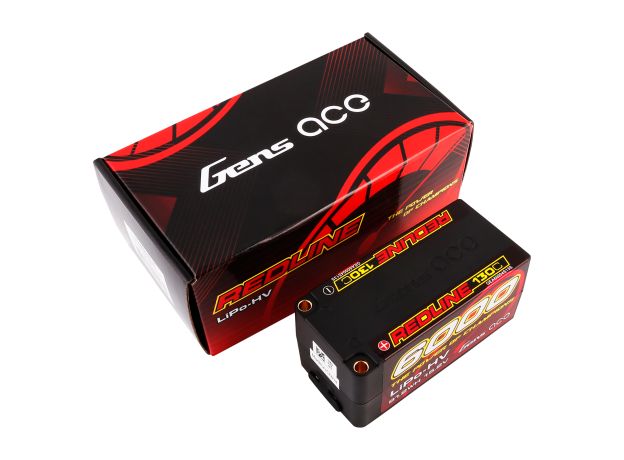 Gens ace 6000mAh 4S 130C 15.2V(HV) LiPo Batarya | 5.0mm bullet | Kırmızıline 1.0