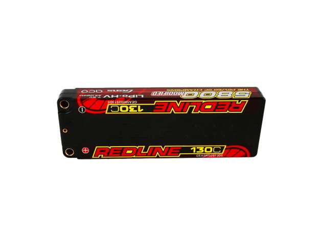 Gens ace 5800mAh 2S 130C 7.6V(HV) LiPo Batarya | 5.0mm bullet | Kırmızıline 1.0