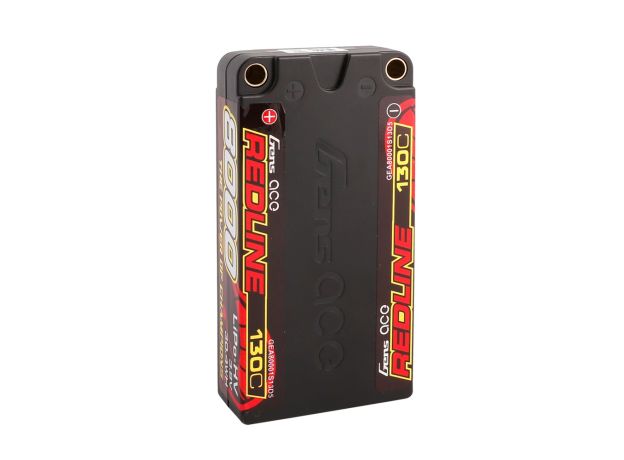 Gens ace 8000mAh 1S 130C 3.8V(HV) Shorty LiPo Batarya | 5.0mm bullet | Kırmızıline 1.0