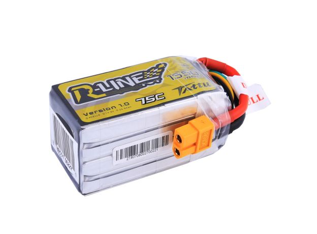 Tattu 1550mAh 4S 75C 14.8V LiPo Batarya | XT60 Konnektör | R-Line 1.0