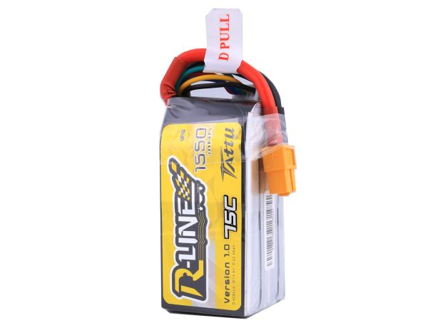 Tattu 1550mAh 4S 75C 14.8V LiPo Batarya | XT60 Konnektör | R-Line 1.0