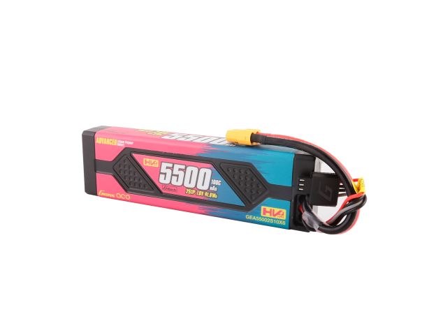 Gens ace 5500mAh 2S 100C 7.6V(HV) LiPo Batarya | Sert Kasalı | XT60 Konnektör | Advanced