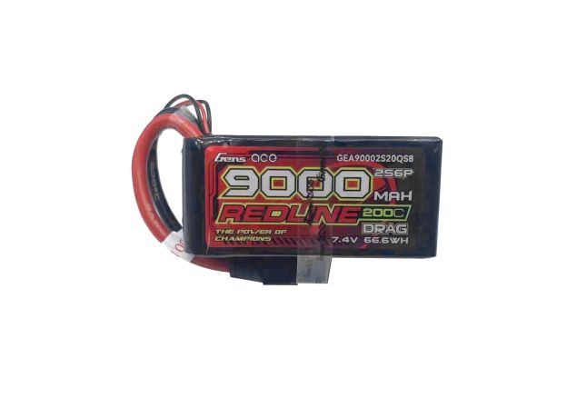 Gens ace 9000mAh 2S 200C 7.4V LiPo Batarya | QS8 Konnektör | Kırmızıline 1.0