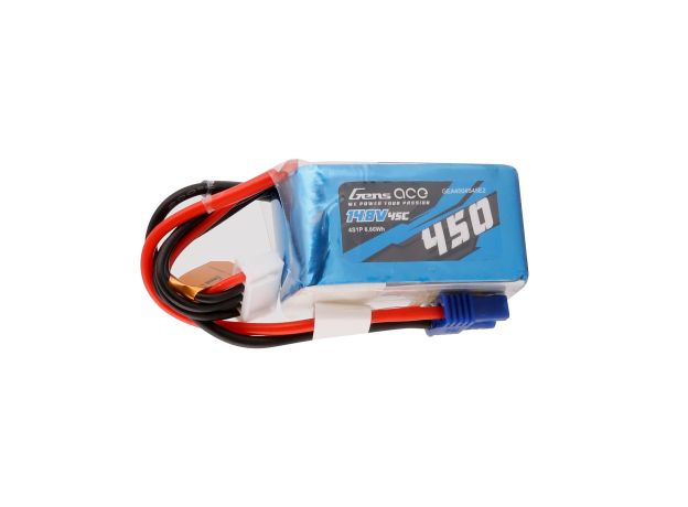 Gens ace 450mAh 4S 45C 14.8V LiPo Batarya | EC2 Konnektör | Air Classic (Non-G-Tech)