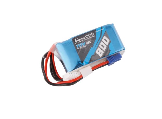 Gens ace 800mAh 3S 45C 11.1V LiPo Batarya | EC2 Konnektör | Air Classic (Non-G-Tech)