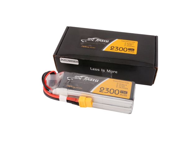 Tattu 2300mAh 4S 75C 14.8V LiPo Batarya | XT60 Konnektör | UAV Classic